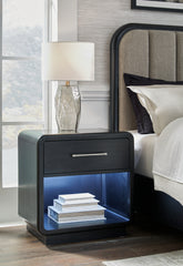 Bay Furniture Gallery - Ashley Furniture - Rowanbeck Bedroom - Dresser and Mirror / Black - B821B1